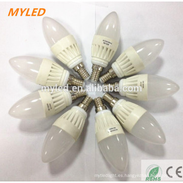 Ningbo Myled 3.5W LED bombillas E27 / E14 Long Llifespan 30000hours Dimmable Lámpara LED Bombilla